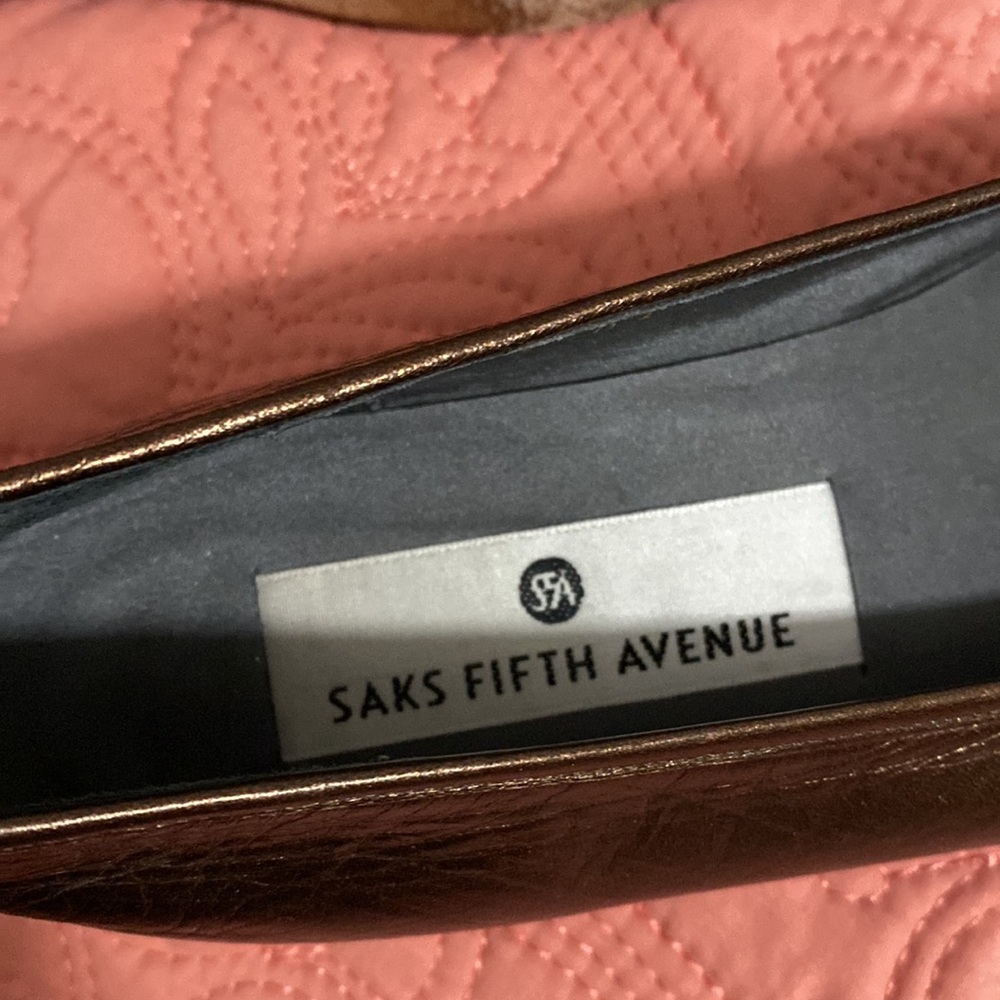 Saks Fifth Avenue Metallic Flats - Picture 3 of 3